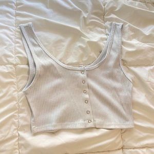 white forever 21 cropped tank top
